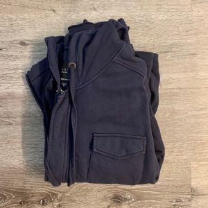 Sanctuary Classic Navy Ruffle Sleeve Hoodie